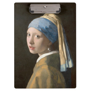 Girl mit Perl Earring-Johannes Vermeer Art Klemmbrett