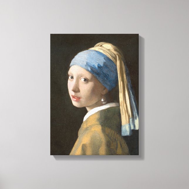 Girl mit Perl Earring-Johannes Vermeer Art Leinwanddruck (Vorderseite)