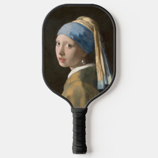 Girl mit Perl Earring-Johannes Vermeer Art Pickleball Schläger