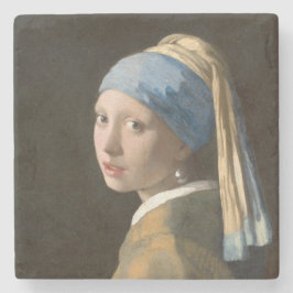 Girl mit Perl Earring-Johannes Vermeer Art Steinuntersetzer