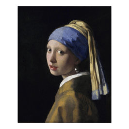 Girl mit Perl Earring Johannes Vermeer Glossy Poster