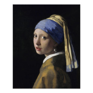 Girl mit Perl Earring Johannes Vermeer Glossy Poster