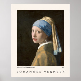 Girl mit Perlenohrring Johannes Vermeer-Museum Poster