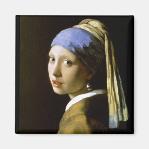 Girl mit Perlmutt Vermeer Fine Art Magnet