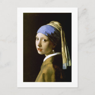 Girl mit Perlmutt Vermeer Fine Art Postkarte