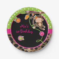 Girl Monkey Chic Safari Jungle Chic Party Teller