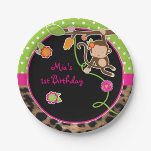 Girl Monkey Chic Safari Jungle Chic Party Teller
