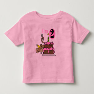 Girl Monkey I m 2 Birthday Tshirts