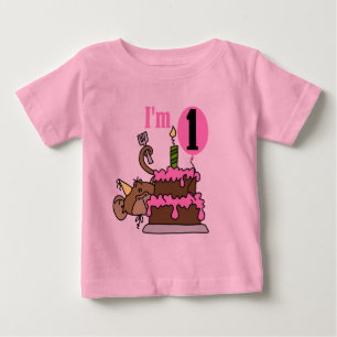 Girl Monkey Ich bin ein Geburtstagshirt Baby T-shirt