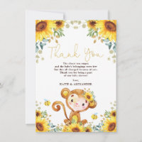Girl Monkey Summer Sunflower Garden Baby Dusche