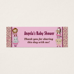 Girl MONKEY Tu Tu Niedlich Baby Shower Favor Tags 