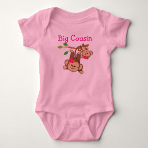 Girl Monkeys Big Cousin Baby Strampler