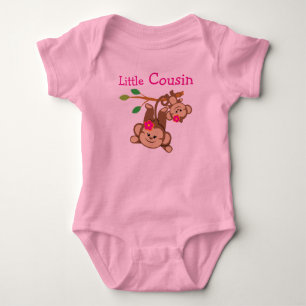 Girl Monkeys Kleiner Cousin Baby Strampler