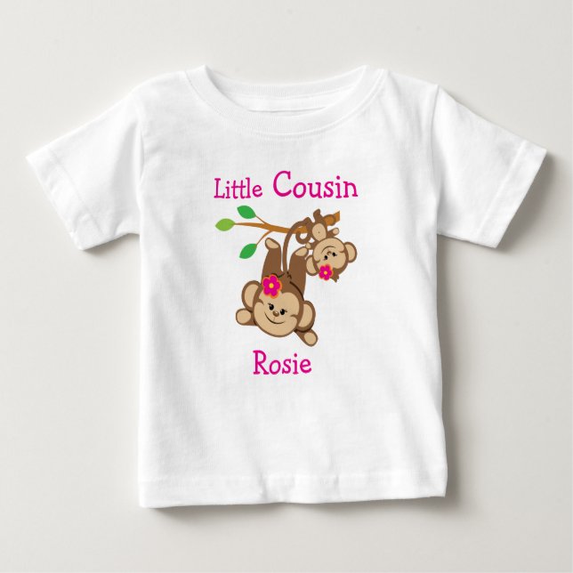 Girl Monkeys Kleiner Cousin Baby T-shirt (Vorderseite)