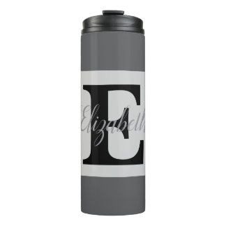 Girl Monogram und Name pink lila Luggage Thermosbecher