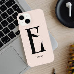 Girl Monogram Vintag Blush Pink iPhone 14 Hülle<br><div class="desc">Vintages Monogramm.</div>