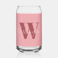 Girl Monogramm und Name Rosa rot