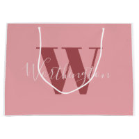 Girl Monogramm und Name Rosa rot