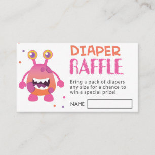 Girl Monster Baby Shooter-Windelwürfel Visitenkarte