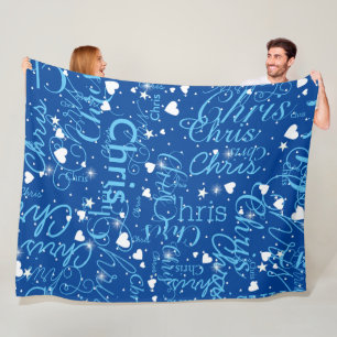 Girl Name Girly Personalisiert Sky Blue Fleecedecke