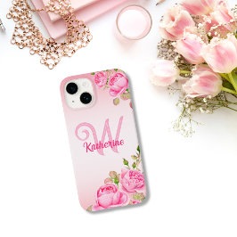 Girl Niedlich Fashion Floral Monogram Case-Mate iPhone 14 Hülle
