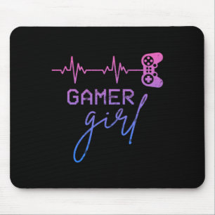 Girl Niedlich Heartbeat Gamer for Girl Video Game  Mousepad