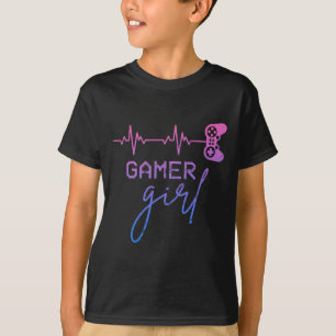 Girl Niedlich Heartbeat Gamer for Girl Video Game T-Shirt