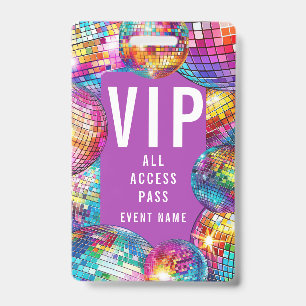 Girl Niedliches VIP All Access Pass QR Code Disco  Ausweis