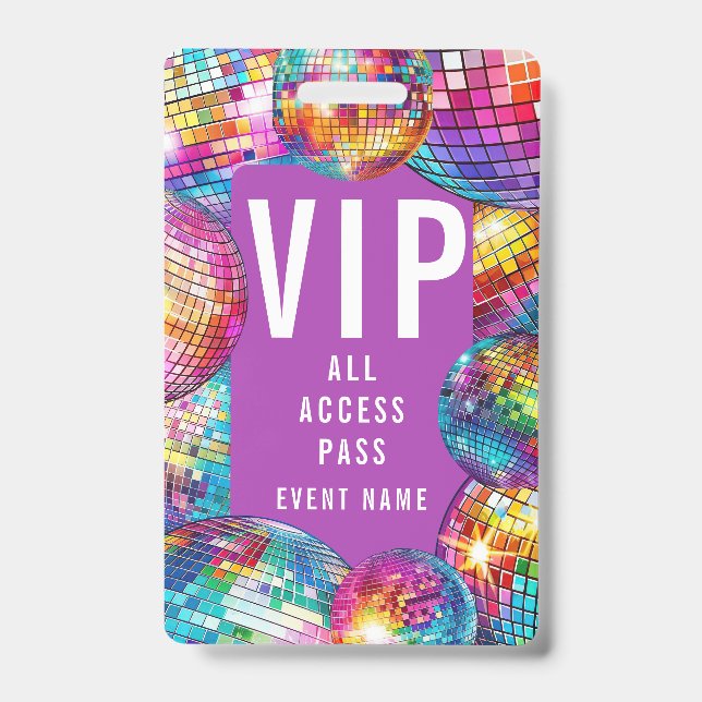 Girl Niedliches VIP All Access Pass QR Code Disco  Ausweis (Vorderseite)