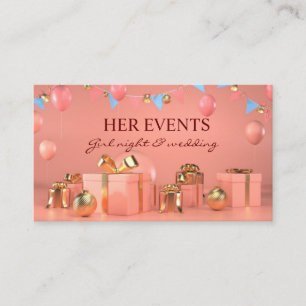 Girl Night & Hochzeit Pink Party Bridesmaid Visitenkarte
