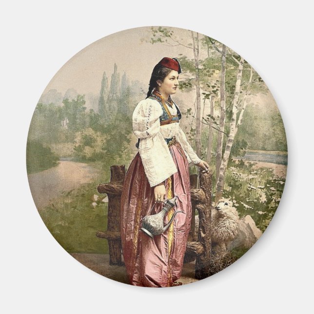 Girl of Sarajevo, Bosnien, Klassiker P Magnet (Vorne)