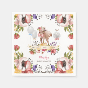 Girl Oh Deer Baby Dusche Serviette
