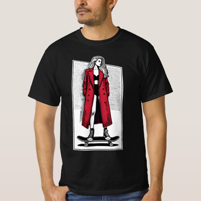 Girl on a Skateboard T-Shirt (Vorderseite)