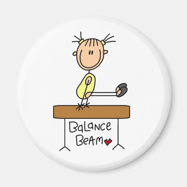 Girl on Balance Beam Magnet (Vorne)