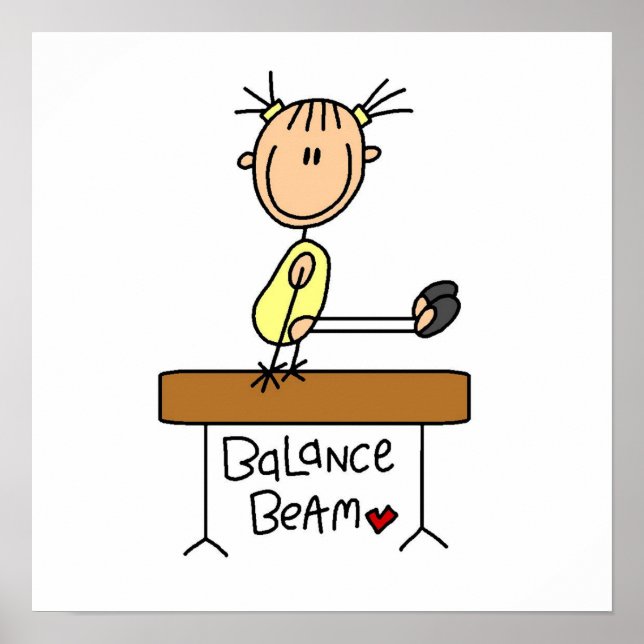Girl on Balance Beam Poster (Vorne)