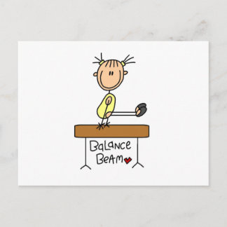 Girl on Balance Beam Postkarte