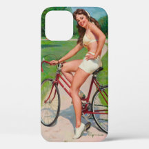 "Girl on Bicycle" iPhone 12 Hülle