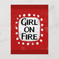 Girl on Fire Postcard