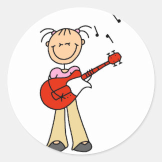 Girl on Gitarre Sticker