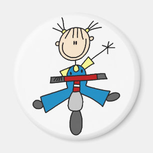 Girl On Scooter Magnet