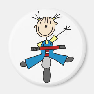 Girl On Scooter Magnet