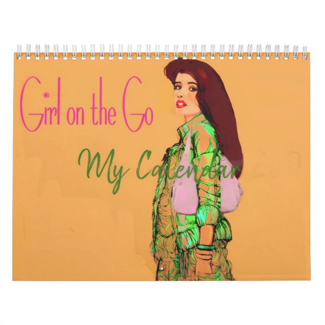 Girl on the Go 2026 Calendar by artist Kalender (Titelbild)