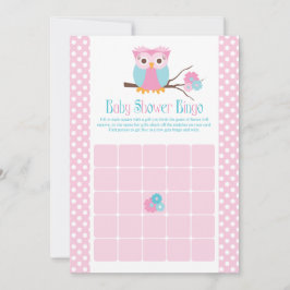 Girl Owl Baby Duschbingo Karten