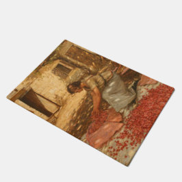 Girl Packing Cherries in der Provence (Frankreich) Fußmatte