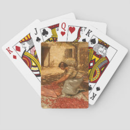 Girl Packing Cherries in der Provence (Frankreich) Spielkarten