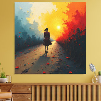 Girl_Painting_Premium Wrapped Canvas Leinwanddruck