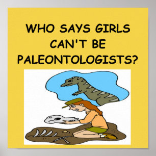 GIRL Paläontologe Poster