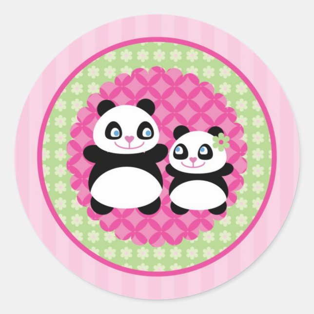 Girl Panda Bear Sticker (Vorderseite)