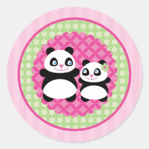 Girl Panda Bear Sticker