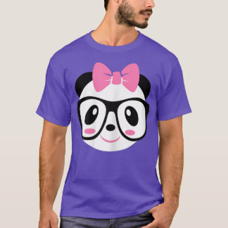 Girl Panda s, Panda , Niedlich Panda mit Brille T-Shirt
